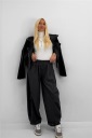 pantalone modello balloon pinstriped